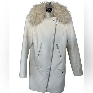 H&M ladies wool blend asymmetrical zip jacket size 4